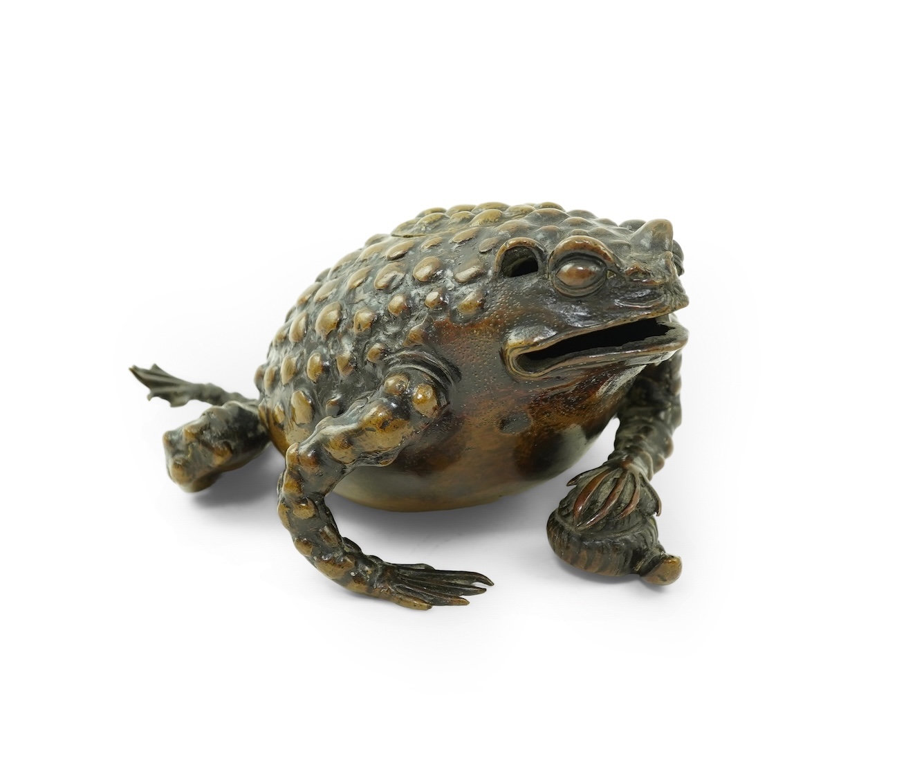 An Italian bronze model of a toad, probably Padua or Florence, c.1600